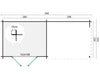 Blokhut - Tuinhuis Freddy | 598 x 250 cm