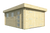Garage Marketta | 380 x 536 cm – Vuren grijs geïmpregneerd