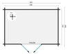 Blokhut - Tuinhuis Minimodern | 300 x 200 cm – Vuren Red Class Wood geïmpregneerd