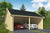 Garage-kapschuur Nysse | 595 x 595 cm – Vuren bruin geïmpregneerd