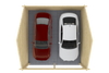 Garage-kapschuur Nysse | 595 x 595 cm – Vuren onbehandeld