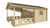 Blokhut - Tuinhuis Sanstrov | 380 x 320 cm – Vuren grijs geïmpregneerd