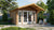 Blokhut - Tuinhuis Sören | 380 x 380 cm – Vuren bruin geïmpregneerd
