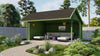 Blokhut - Tuinhuis Thüringen | 500 x 350 cm – Vuren bruin geïmpregneerd