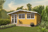 Blokhut - Tuinhuis Tova | 595 x 500 cm – Vuren bruin geïmpregneerd