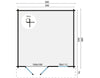 Blokhut - Tuinhuis Ulrik | 380 x 380 cm – Vuren Red Class Wood geïmpregneerd