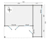 Blokhut - Tuinhuis Wolfgang | 530 x 450 cm – Vuren Red Class Wood geïmpregneerd