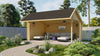Blokhut - Tuinhuis Thüringen | 500 x 350 cm – Vuren onbehandeld