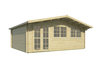 Blokhut - Tuinhuis Tova | 595 x 500 cm – Vuren grijs geïmpregneerd